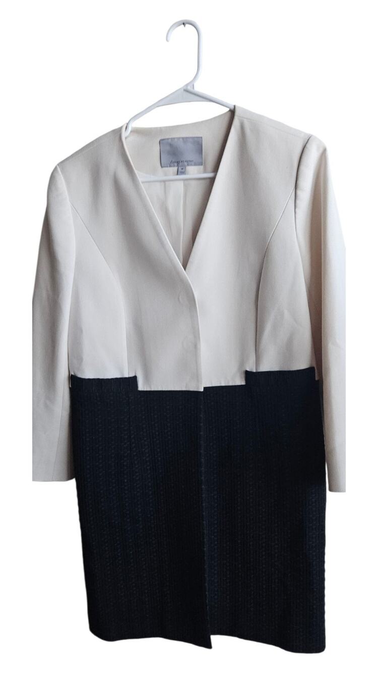 Women's Classiqes Entier Black and White Jacket Preppy Feminine Blazer Size M